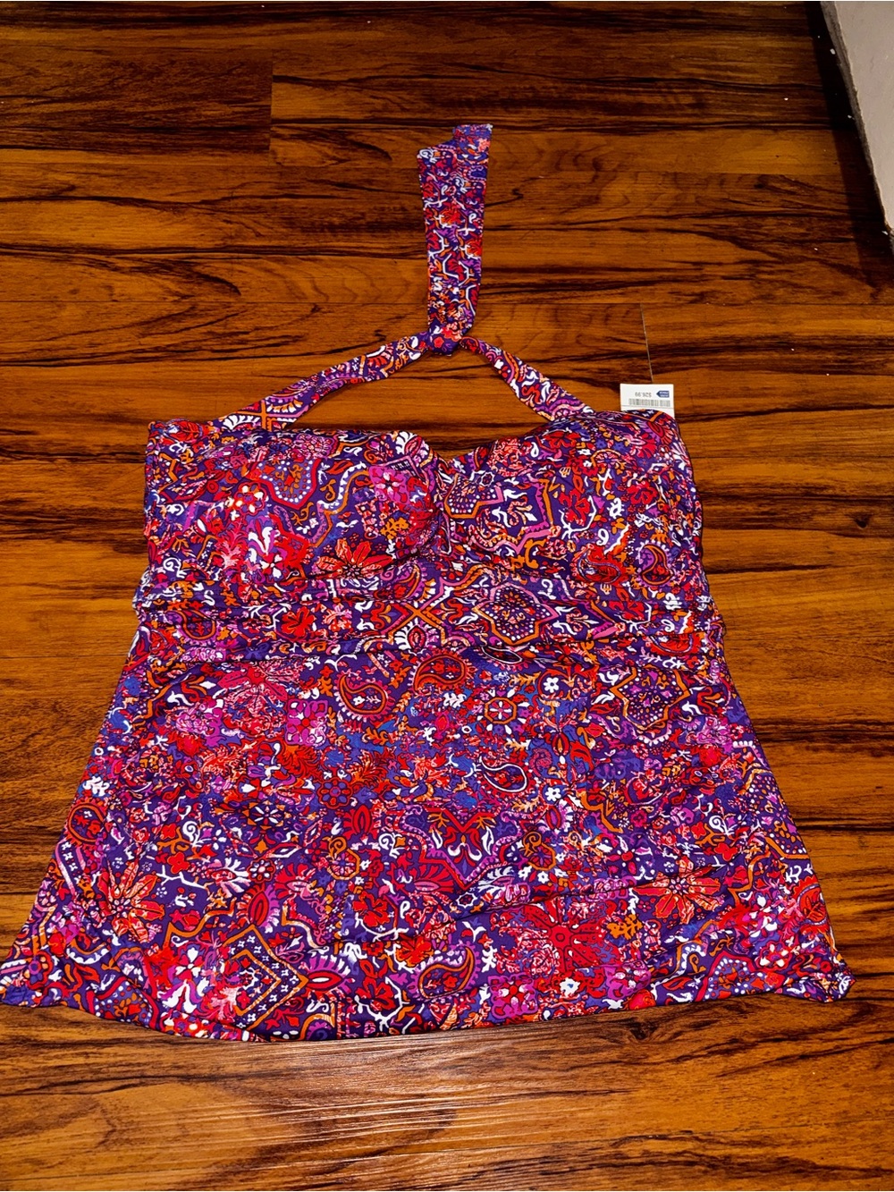 Ralph Lauren Purple & Red Paisley Halter Camisole